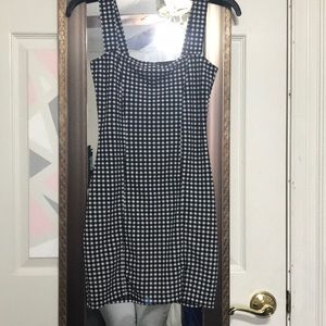 H&M checkered fitted dress